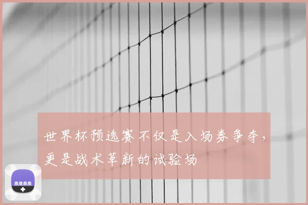 世界杯预选赛不仅是入场券争夺,更是战术革新的试验场